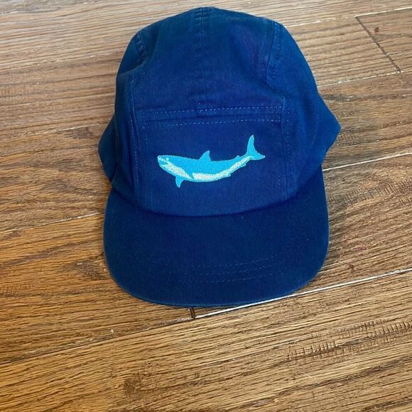 Hanna Andersson 5 panel flat brim baseball cap embroidered shark M - Picture 3 of 8